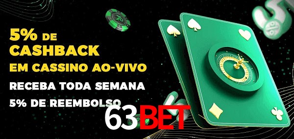 Promoções do cassino ao Vivo 63bet